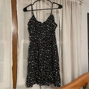 H&M Black and White Spaghetti Strap Sundress